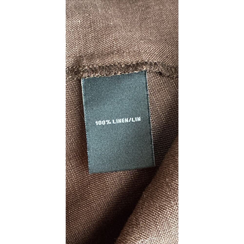 Lafayette 148 New York 100% Linen Brown Hidden Btns Jacket Sz 12 Relaxed A-Line - Picture 7 of 10